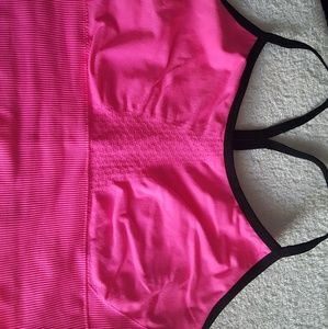 Pink sports bra